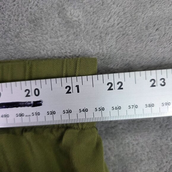 Womens Frye & Co. Olive Green 100% Rayon Shorts Elastic Tie Waist 4" Inseam 2X - Picture 6 of 9